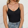 thumbnail image 1 of 2025 Clearance Under 10 Dollars, Padded Lace Cami Top Double Lined Sexy Tank Top Spaghetti Strap Club Party Shirt, 1 of 6