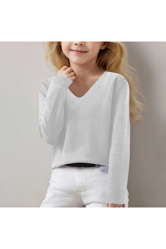 2025 Under 10 Dollars, Womens Spring Fall Sweater Tops Plain Color Long Sleeve Sweatshirts Undershirt Knitted Outer Wear Pullover