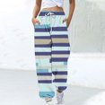 thumbnail image 1 of 2025, Women's Loose Casual Printed Pocket Drawstring Trousers, 1 of 5