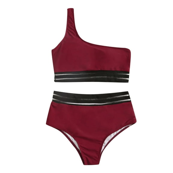 2025 Clearance! Womens Clearance asdoklhq Swimsuits for Women Plus Size,Leopard bikin Print Two Piece Swimsuit Pushups Swimwear Beachwear