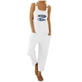 thumbnail image 1 of 2025! Womensasdoklhq Womens Maxi Dress Under $10,Women Casual Boho Fish Print Pocket Romper Long Playsuit Strap Button Jumpsuit, 1 of 5