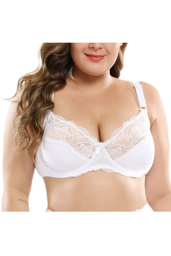 2026 ! Womens Clothes asdoklhq Bras for Women Plus Size,Women Yoga Sports Front Closure Extra-Elastic Breathable Lace Trim Bra Underwear