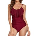 thumbnail image 1 of 2026 ! Womens Clothes asdoklhq Plus Size Swimsuit Under $10,Women Bikini with Chest Pads without Underwire Strap Swimsuit Beach, 1 of 6