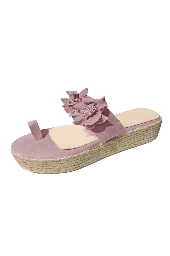 2026 ! Womens Clothes asdoklhq Womens Shoes Sale,Women Platform Sandals Casual Flower Slip On Platform Ladies Beach Wedge Shoes