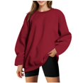 thumbnail image 1 of 2025 ,Womens Oversized Sweatshirts Long Sleeve Crew Neck Tops Fleece Pullover Casual Comfy Fall Fashion Outfits Clothes, 1 of 5