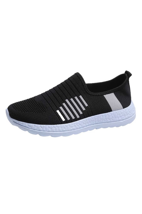 2025 Clearance! asdoklhq Womens Casual Shoes, Ladies Stretch Cloth Large Size Women's Casual Sports Weaving Shoes