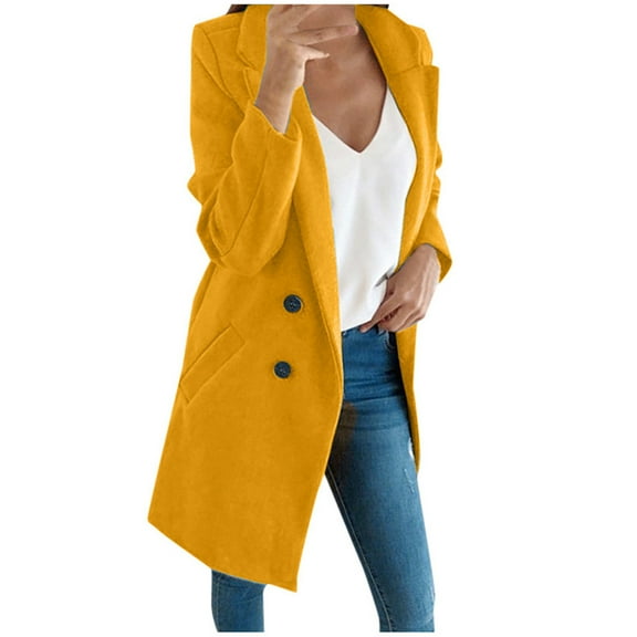 2025 Clearance! asdoklhq Womens Plus Size Coats Clearance Under $15.00, Womens Warm Faux Coat Cardigan Winter Solid Long Sleeve Outerwear