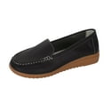 thumbnail image 1 of 2025 Clearance under $5 asdoklhq Flat Shoes for Women Clearance Under $10,Women's Solid Casual Vacation Flat Beach Sandals Wedge Shoes, 1 of 5