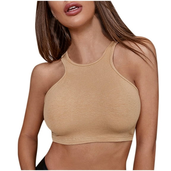 2026 under $5 asdoklhq Womens Plus Size Tops ,Women's Round Neck Wrapped Chest Solid Color Vest Tank Shirt Blouse