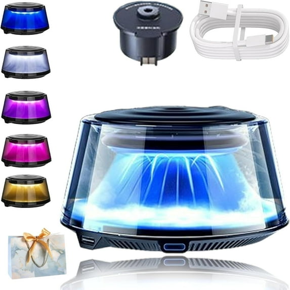 2025 Cloud Mist Car Diffuser - Smart Car Air Freshener with Auto On/Off, 5 Color Ambient Lights, Adjustable Mist Intensity, USB Rechargeable, Long-Lasting Car Diffuser Air Freshener