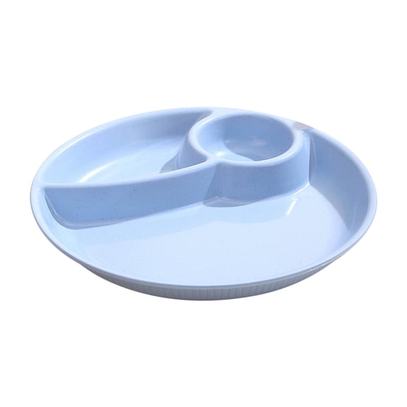 2025 Commercial-Grade Divided Serving Tray - 10.24" Diameter 3-Compartment Food Tray with Non-Slip Base & Dishwasher-Safe Design