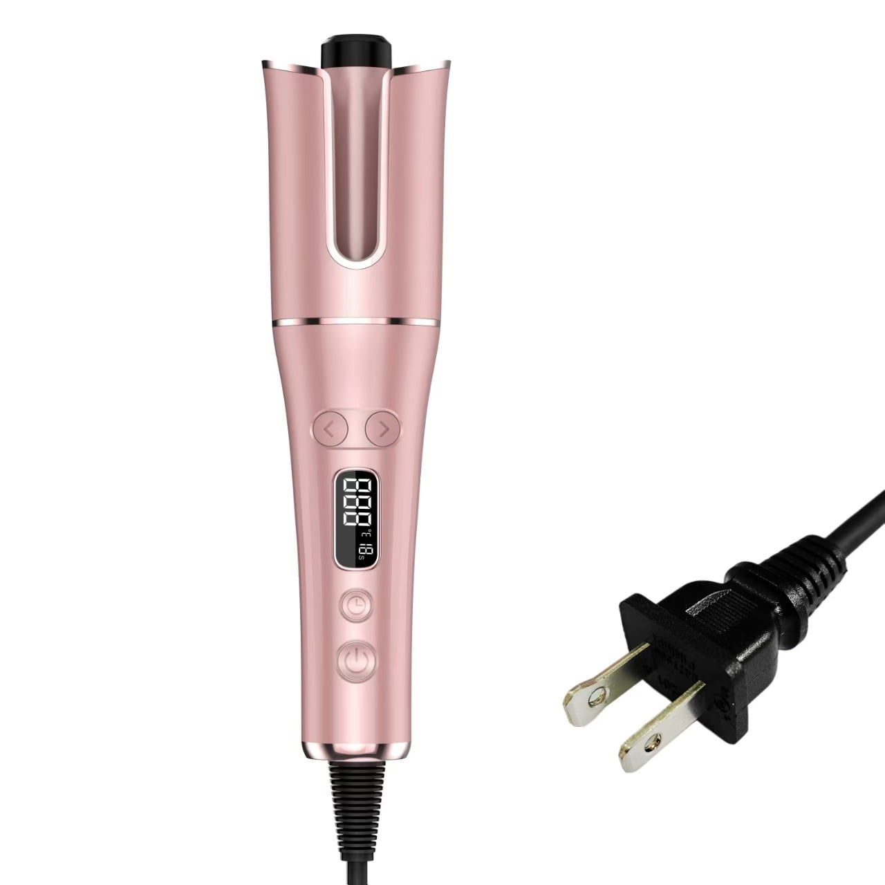 2025 Cordless Auto Hair Curler - Rechargeable with LCD Screen & Adjustable Temp (160°C-220°C)(PINK)