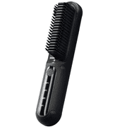 2025 Cordless Hair Straightener Brush for Women   Mini Ionic Hot Comb, Portable Flat Iron for Travel, Fast Charging, Dual Voltage, Lightweight and Compact Hair Styling Tool, Black