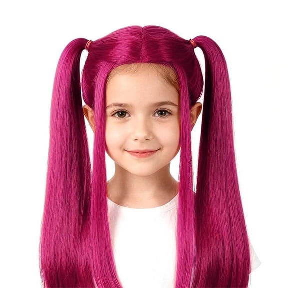 2025 Cosplay Party Long Braided Wig Kids, Singer Wig Braided Headbands  Big Braid Natural-Looking for Teens and Kids