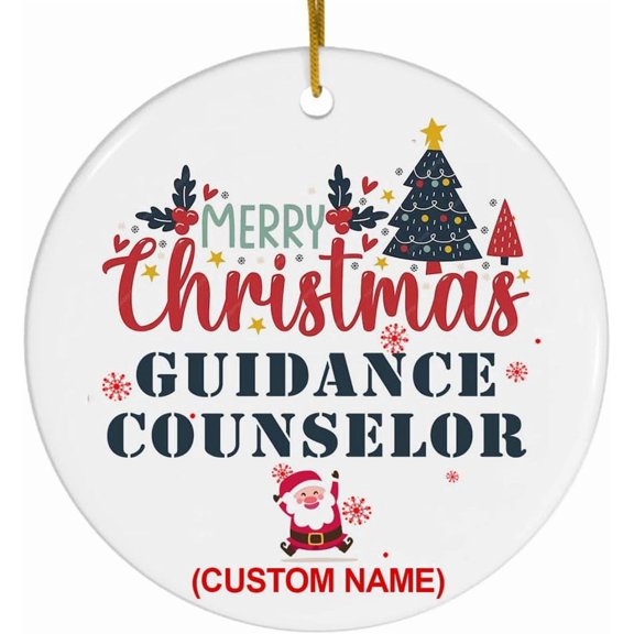 2025 Coworkers Christmas Tree Decorations for Office Ceramic Ornament Gift Ideal for Women Coworker,Friends,Teachers,Work Bestie, Guidance Counselor Ornament zTqLv5 (Guidance Counselor)
