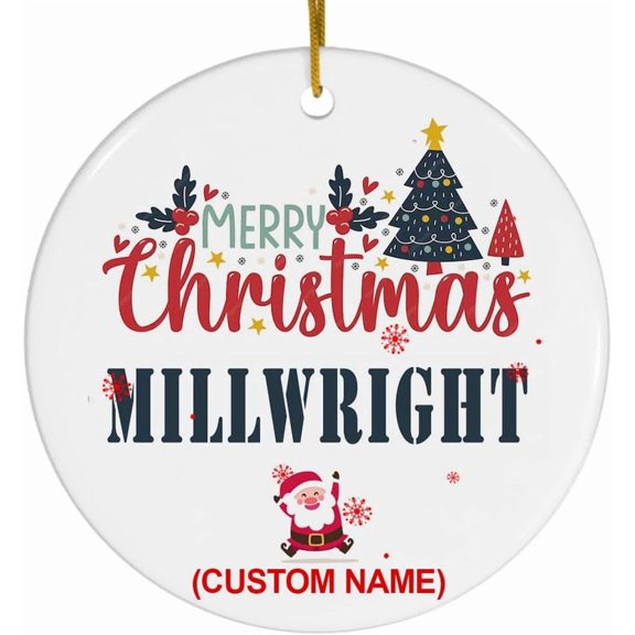 2025 Coworkers Christmas Tree Decorations for Office Ceramic Ornament Gift Ideal for Women Coworker,Friends,Teachers,Work Bestie, Millwright Ornament 9m1HH7 (Millwright)