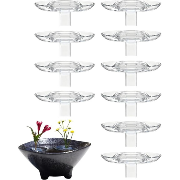 2025 Creative Floating Floral Arrangement Holder, 10/20/30pcs Clear Acrylic Floating Flower Holder, for Bowls/Fish Tanks, Indoor Floral Arranging Holders