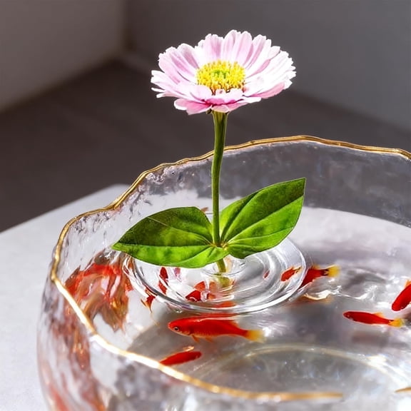 2025 Creative Floating Floral Arrangement Holder,DIY Floral Arrangement Holder, Stems Bouquets Plant Fixation for Bowls/Fish Tanks,Dynamic Rotation