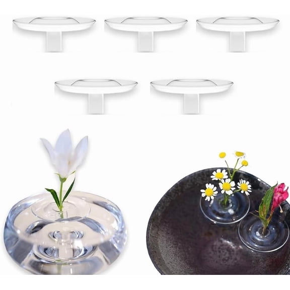2025 Creative Floating Floral Arrangement Holder, Wind-Driven Waterproof Flower Holder with Dynamic Rotation, Floating PVC Mini Vase for Bowls/Fish Tanks, Indoor Floral Arranging Holders