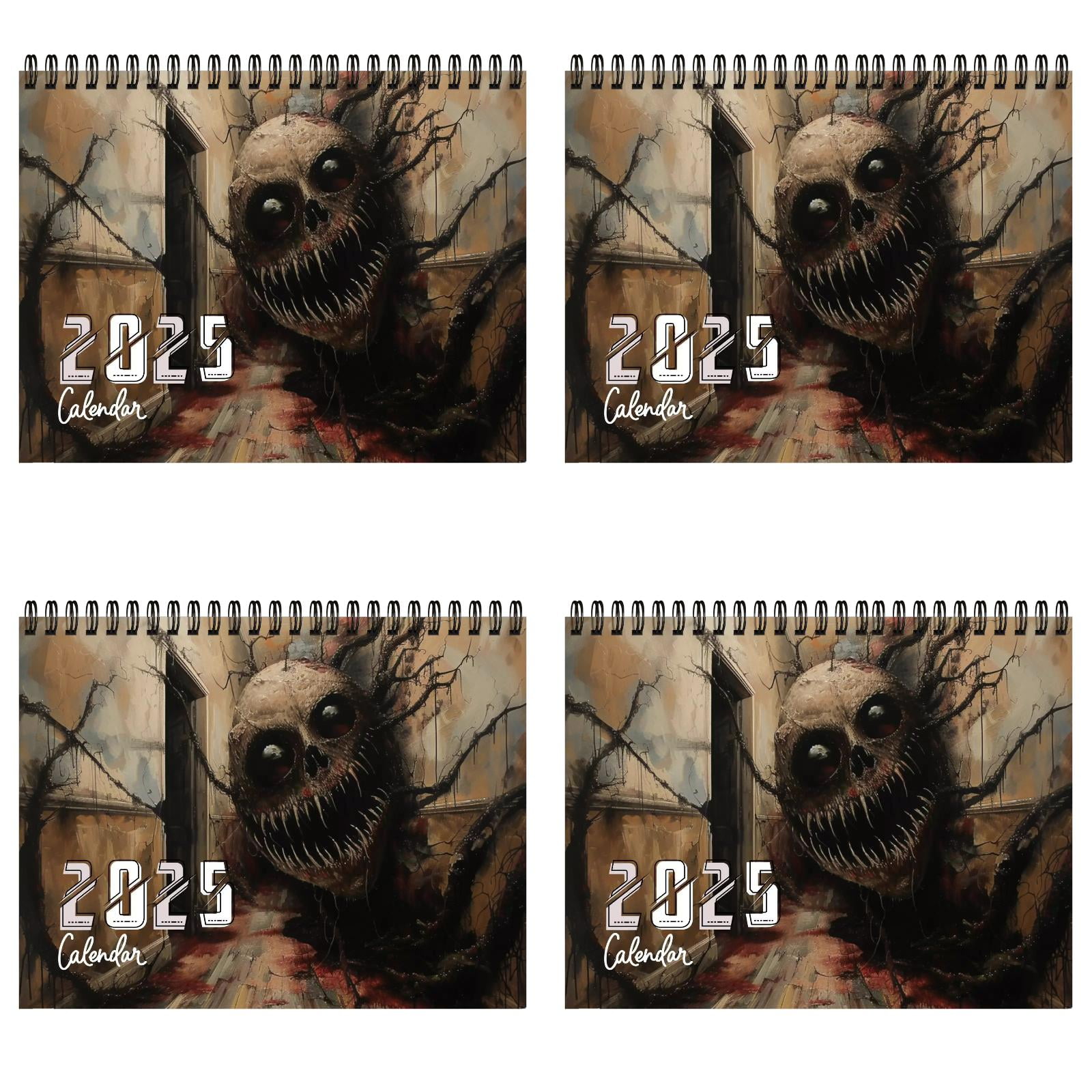 2025 Creatures Calendar 12 Months Spiral Calendar 2PCS Cat Wall