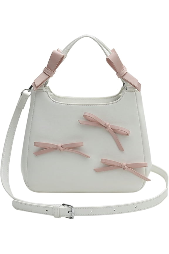 2025 Cute Bow Small Handbag Women's Shoulder Tote Crossbody Bag