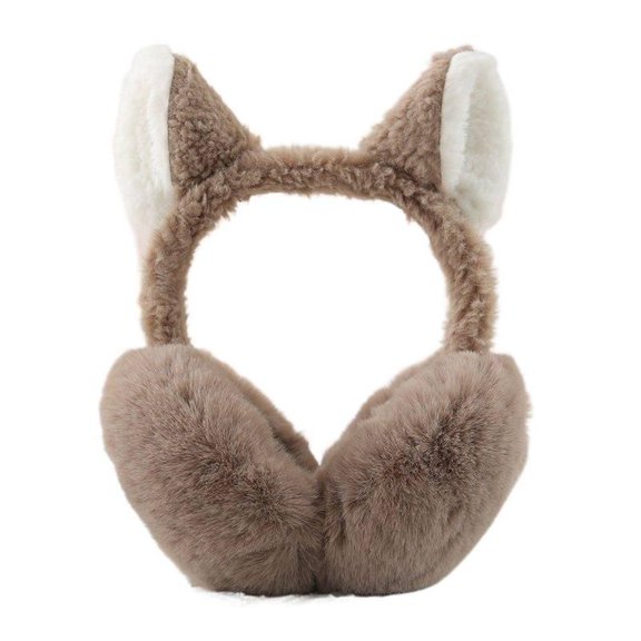 2025 Cute Cat Ear Plush Ear Muffs for Girls Winter Student Riding Warm Ear Protection Windproof Coldproof Ear Covers Ear Warmers Outdoor Warmth