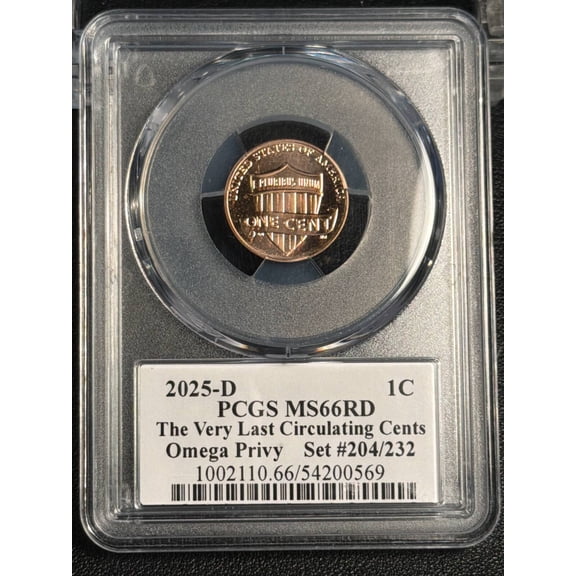 2025 D Indian Cent PCGS MS-66 RD OMEGA 204/232 ULTRA RARE Shield