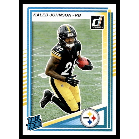 2025 DONRUSS #322 KALEB JOHNSON RATED ROOKIE PITTSBURGH STEELERS