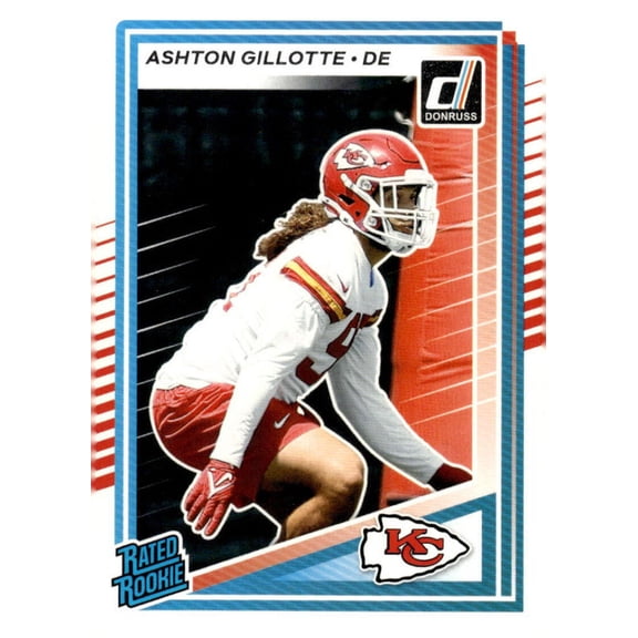 2025 DONRUSS #353 ASHTON GILLOTTE RATED ROOKIE KANSAS CITY CHIEFS