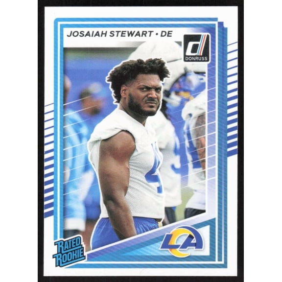 2025 DONRUSS #376 JOSAIAH STEWART RATED ROOKIE LOS ANGELES RAMS