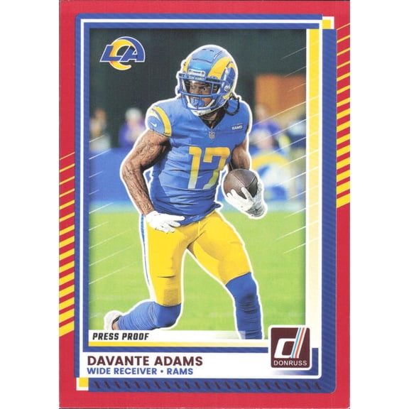 2025 DONRUSS PRESS PROOF RED #82 DAVANTE ADAMS LOS ANGELES RAMS