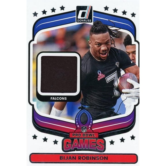 2025 DONRUSS PRO BOWL MATERIALS #22 BIJAN ROBINSON RELIC ATLANTA FALCONS