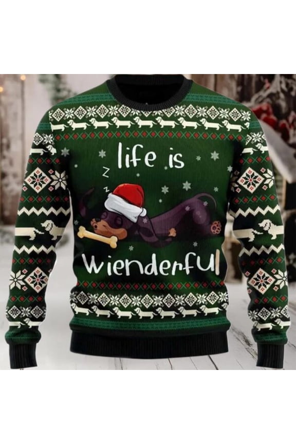 2025 Dachshund Life Is Wienderful Christmas Sweater