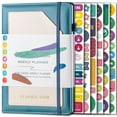 thumbnail image 1 of 2025 Daily & Monthly Planner For Adults With Hourly Time Slots, Hardcover Leatl Agenda, 4 Planning Sheets, 12 Monthly Tabs, English Language, Productivity & Goal Achievement Tool, 1 of 11