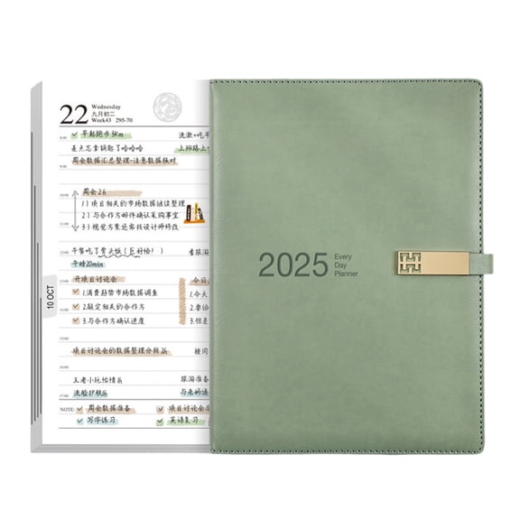 2025 Daily Planner Notebook 1 Day Per Page for Student Teacher Daily Scheduling