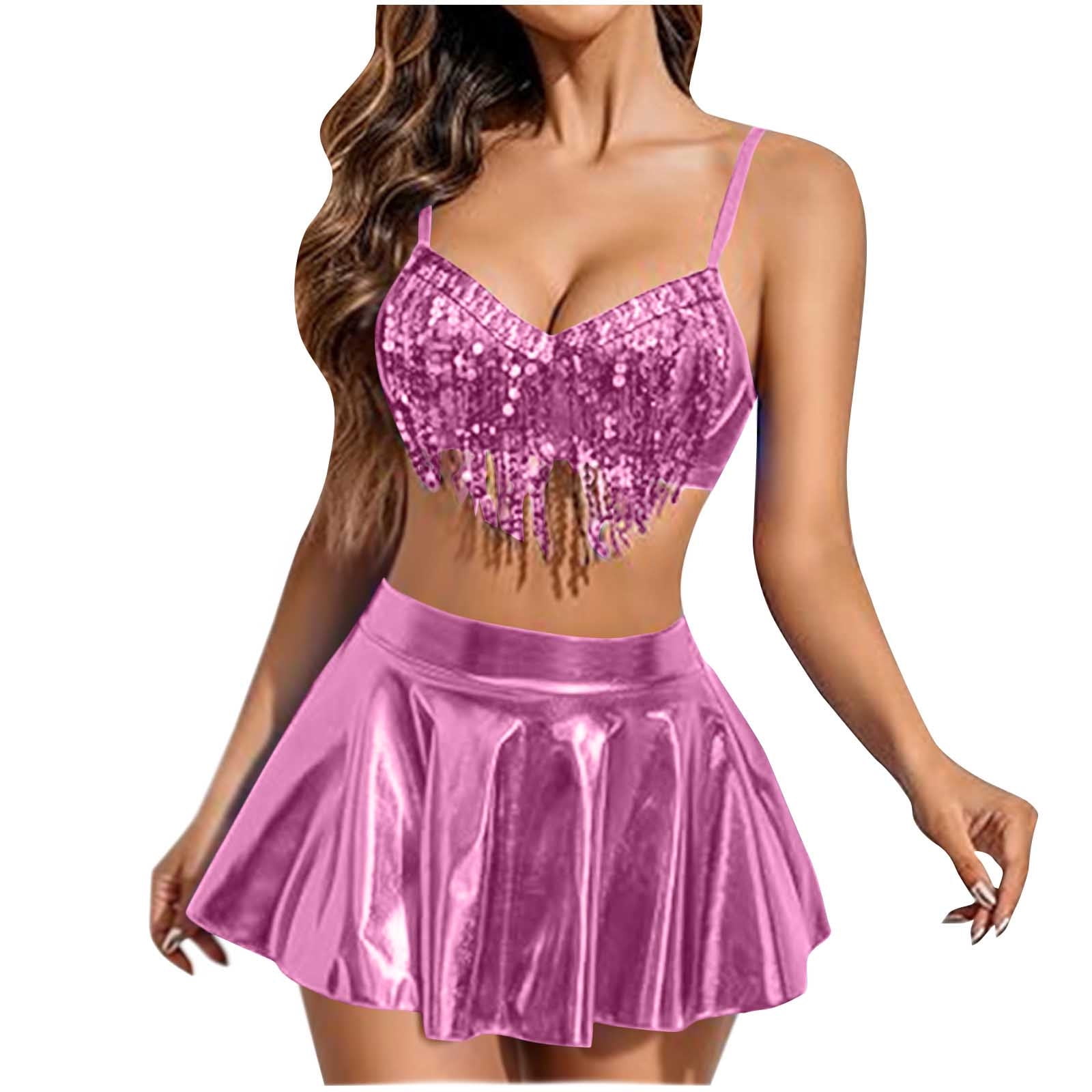 2025 Deals Miqool Rave Outfits for Women Piece Sparkly Sequin