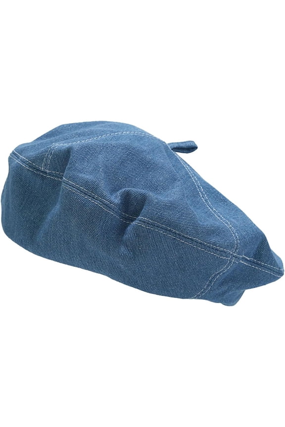 2025 Denim Beret Hat Painter Hat  for Women Y2k Artist Hats with Adjustable Strap