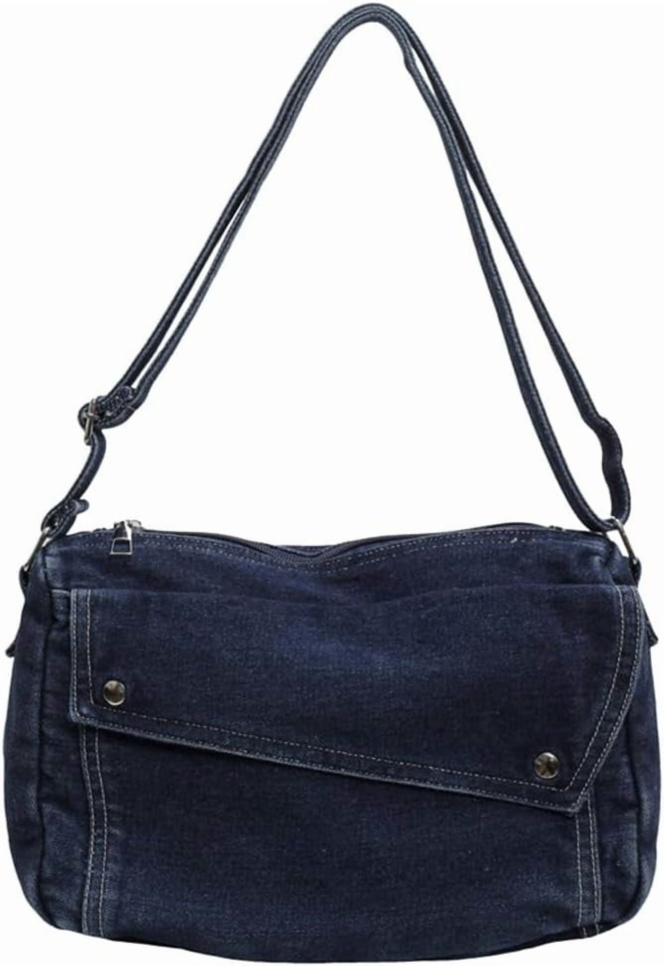 2025 Denim Shoulder Bag Trendy Jean Canvas Messenger Bag for Women Tote Bag Retro Crossbody Handbag