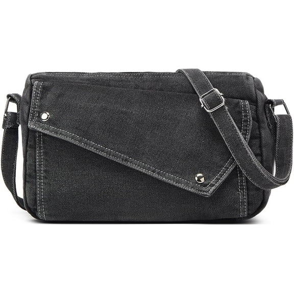 2025 Denim Shoulder Bag Trendy Jean Canvas Messenger Bag for Women Tote Bag Retro Crossbody Handbag