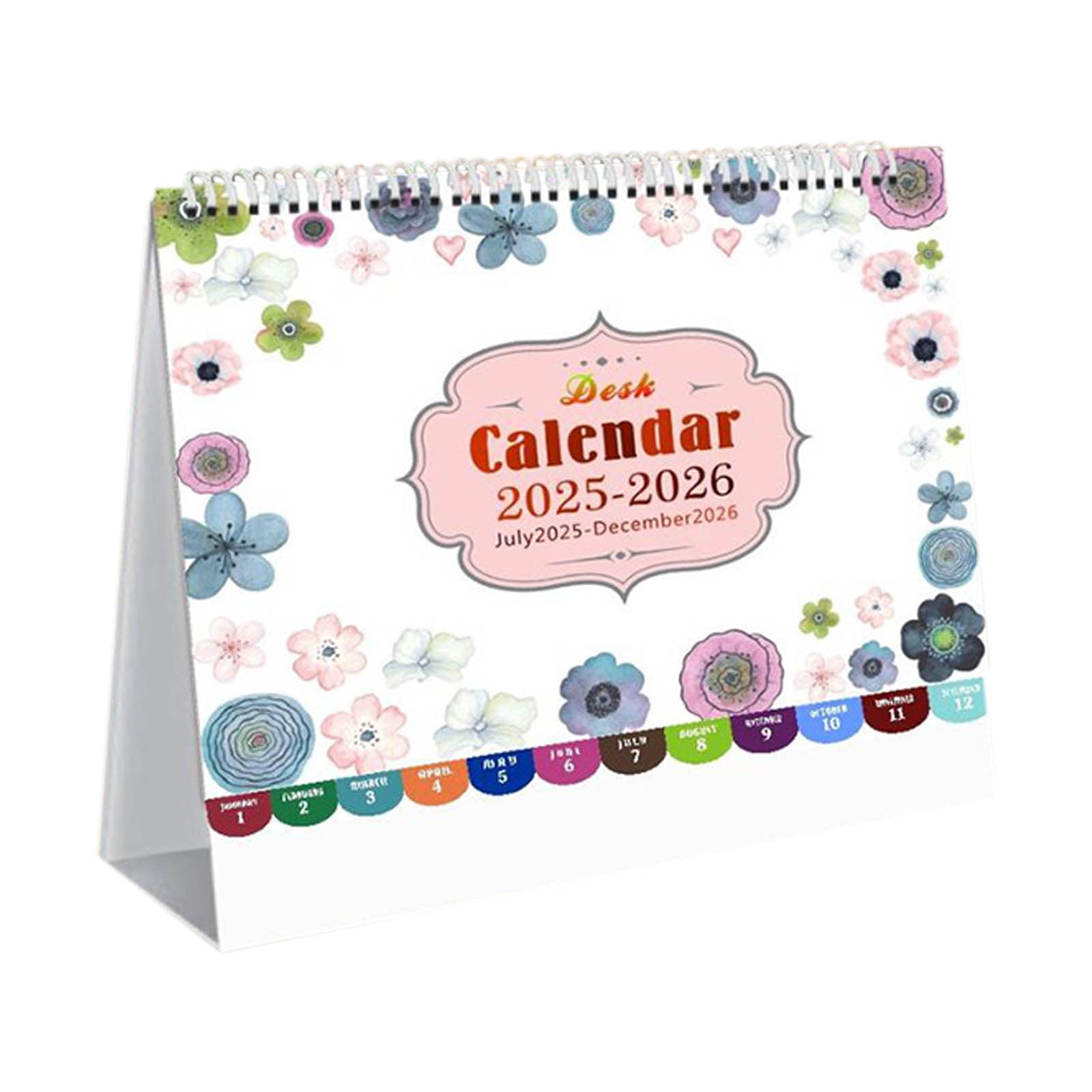 2025 Desk Calendar 20252026 Standing Flip Desktop Calendar with Thick Paper, 8.1x8.1in Jan