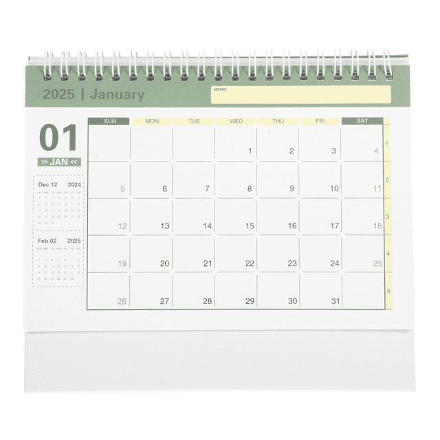 2025 Desk Calendar Desktop Monthly Note Tabletop Paper Decorative ...