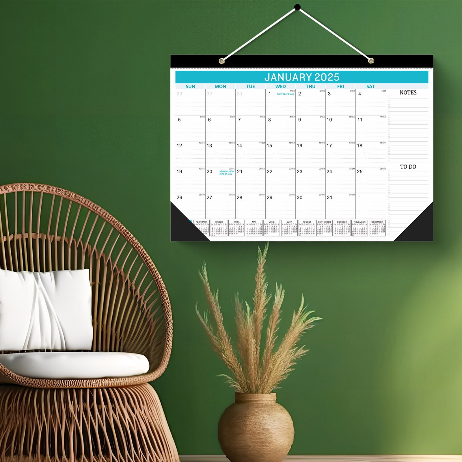 2025 Desk Calendar Large Desk Calendar 20242025 22" x 17" from Jul. 2024 Dec. 2025, 18