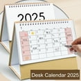 2025 Desk Calendar Small Stand Up DoubleCoil Binding Monthly Calendar