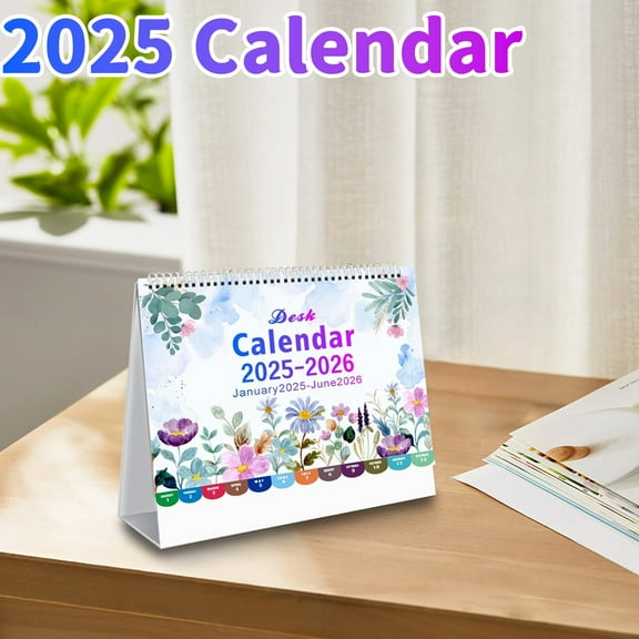 2025 Desk Calendar with Daily Inspiration Perfect for Home or Office, Includes Holidays and Moon Phases
