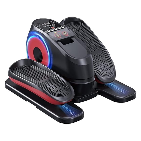 2025 Under Desk Elliptical Machine, Electric Ellipse Leg Exerciser Pro with 16 Adjustable Speed, Quiet and Fully Assembled with Control & Non-Slip Foot Straps White New