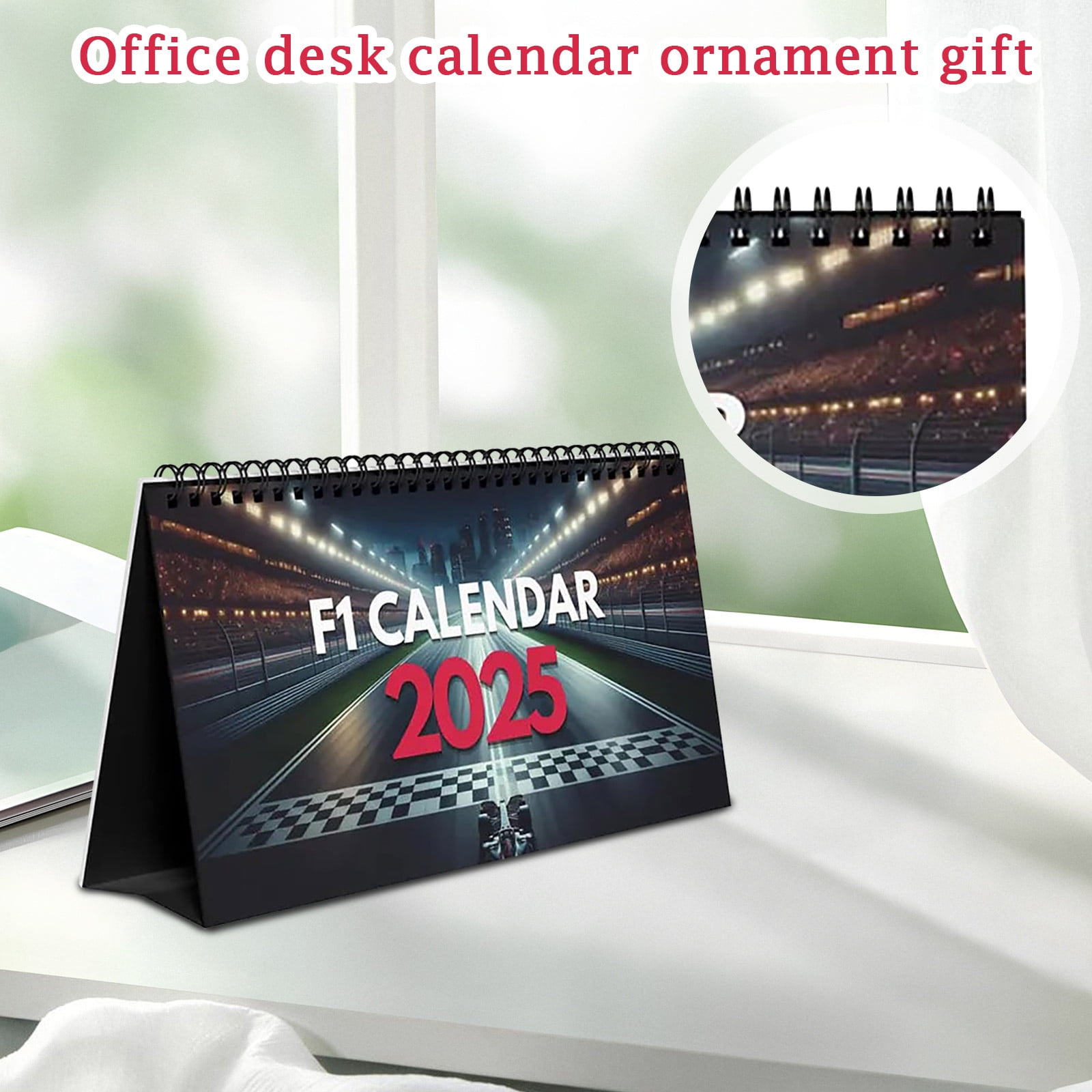 2025 Desktop Calendar, Calendar 2025, 2025 Racing Desk Calendar With