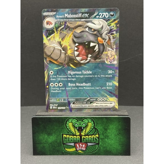 2025 Destined Rivals Arven's Mabosstiff EX Holo Double Rare RR #139/182