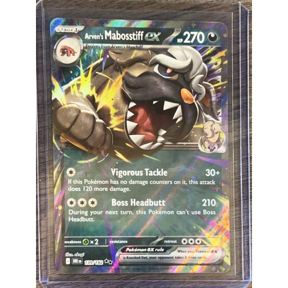 2025 Destined Rivals Arven's Mabosstiff EX Holo Double Rare RR #139/182
