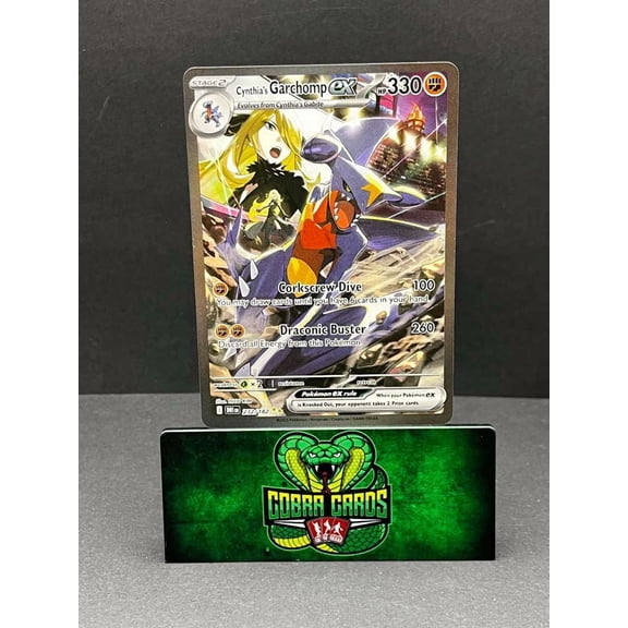 2025 Destined Rivals Cynthia's Garchomp EX SAR Secret Rare Holo #232/182 Pokmon Trading Card