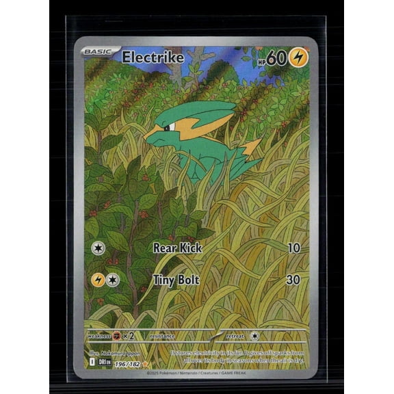 2025 Destined Rivals Electrike Secret Rare Holo 196/182 Lightly Played English Pokmon Trading Card